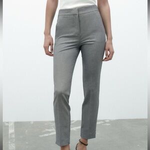 Zara Jogger Waist Trousers Mid-waist Skinny Gray Size Small